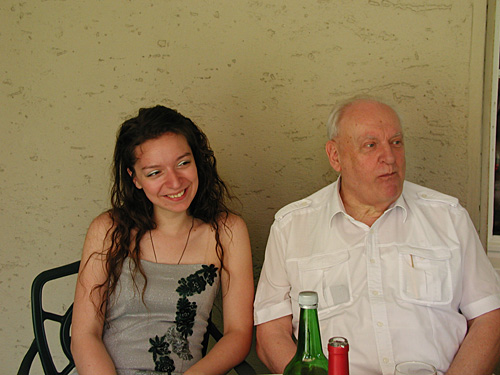Yulianna Avdeeva mit Hans Bühlmann nach dem Konzert vom 23. Juli 2006